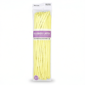 Ballons en latex Decotex 260s Jaune pâle 50 pièces Décoration de fête - Product Image 2