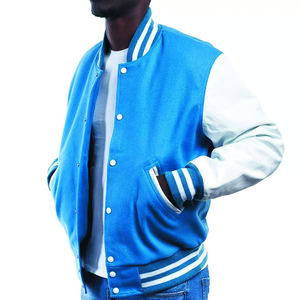 Chaquetas universitarias de béisbol personalizadas para hombre al por mayor para invierno chaquetas universitarias de talla grande para hombre con mangas de cuero - Product Image 4