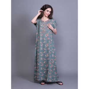 Peignoir 100% Coton Tissé pour Femme avec Poche Latérale Imprimée, Durable, Personnalisable (ODM), Taille Élastique avec Cordon de Serrage pour Familles - Product Image 5