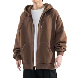Sudaderas con capucha para hombre, ropa de calle con cremallera completa, estilo de moda, prendas de vestir exteriores, invierno, algodón cálido mezclado, sudaderas con capucha Vintage de Hip Hop para hombre - Product Image 4