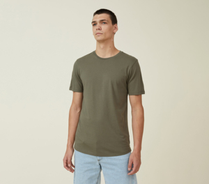 เสื้อยืดเส้นยาวของผู้ชายผ้าถักย้อมธรรมดาผ้าคอตตอนพิมพ์โลโก้ด้านหน้าทรงสูงสำหรับ100% - Product Image 3