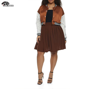 Prendas de abrigo ligeras de moda para mujer Estilo de chaqueta Varsity de moda con cuello levantado - Product Image 5