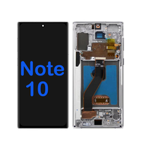 Écran de remplacement d'origine pour Note 10 TFT/OLED LCD avec numériseur tactile et châssis, haute qualité, 100 % testé, garantie 1 an