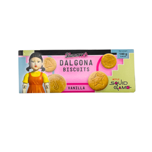 Best Quality Yummers Squid Game Dalgona Vanilla <b>Wheat</b> Biscuits 140g Korean Snack Food WholesalePrice Sweet Treats Factory Supply - Product Image 1