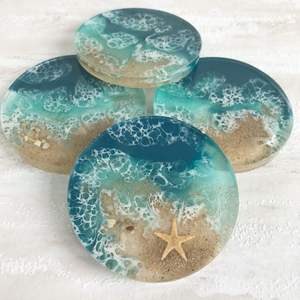 Resin <b>coaster</b> designed for everyday use offering balance of beauty strength durability style value comfort protection longevity - Product Image 5