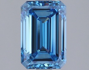 Diamante Esmeralda de 2.02ct, Azul Intenso, VVS2, Cultivado en Laboratorio, para Joyería, Diamante CVD - Product Image 4