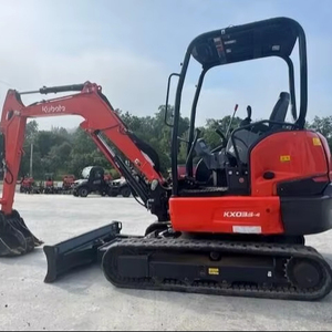 Meilleur choix 2023 pour mini-excavatrice sur chenilles KX033-4 pour moteur Eaton, vérin hydraulique, PLC-Core, pompe, boîte de vitesses, roulement - Product Image 1