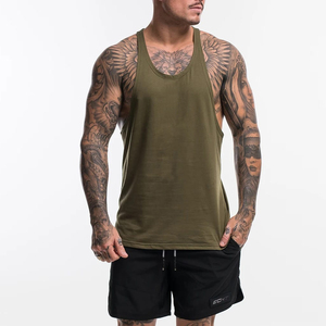 Mens <b>Sleeveless</b> Tank <b>Top</b> 100% Cotton Custom Logo Printing OEM Support Lightweight Comfortable for Gym or Street Wear Tank <b>Top</b> - Product Image 1