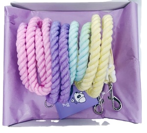 Three Color Handmade Cotton Dog Rope <b>Leash</b> for Dog Walking Wedding Gift for Your Dog Customize Product - Product Image 1