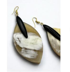 Pendientes de Cuerno de Búfalo para Niñas, Pendientes de Mujer, Joyería de Cuerno, Cuerno Natural para Mujer, Alta Calidad - Product Image 2