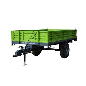 Remolque hidráulico de doble eje usado, 8 toneladas, engranaje basculante de granja para tractor, uso agrícola, alta garantía de 1 año - Product Image 1