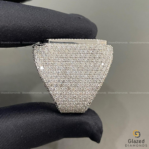 Bague de mariage exclusive pour homme en argent sterling 925, style hip-hop, entièrement sertie de diamants taille brillant, clarté VVS, idéale pour les fêtes - Product Image 4