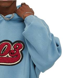 Sweat-shirts à capuche en chenille pour homme, tendance, anti-rides, vente chaude, haute qualité, prix bas, sweat-shirts à capuche en chenille brodés - Product Image 5