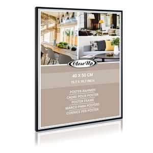 Cadre photo moderne noir 40 x 50 cm format A2/A4 en alliage métallique et aluminium - Product Image 4