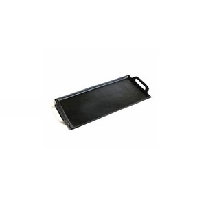 Plat en aluminium plaqué noir couleur style classique forme rectangulaire plateau et plateau pour le service et la décoration - Product Image 1