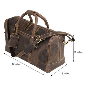 Sac de voyage en cuir véritable, sac de week-end, sacs de voyage en cuir personnalisés, sac à bandoulière de luxe, meilleures ventes - Product Image 6