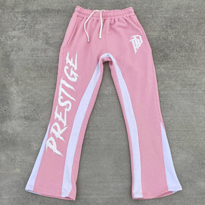 Ew Custom Logo Puff Print Flare Sweatpants High Quality 100% Cotton <b>Track</b> Sweat <b>Pants</b> <b>Vintage</b> Acid Wash Flare Sweatpants Men - Product Image 3