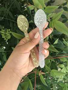 Directo India alta calidad hecho a mano resina tenedor cuchara utensilios de madera altamente pulidos para cocina servir regalos de hotel en casa - Product Image 2