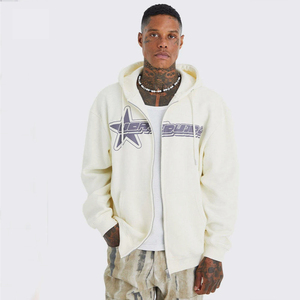 Sudaderas con Capucha Casuales de Calle para Hombre al por Mayor, con Cierre Completo, Mangas Largas, 100% Algodón, Transpirables, con Estampado Personalizado para Invierno - Product Image 1