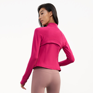 Haut de yoga léger pour femmes, grande taille, manches longues, vêtements de sport avec fermeture éclair pour la salle de sport, la remise en forme et l'entraînement - Product Image 5