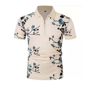 Polo con estampado abstracto para hombre a la moda, ropa de calle antiarrugas de tela elástica, polos personalizados con sublimación para hombre - Product Image 3