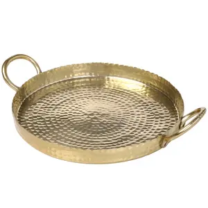 Magnífica Bandeja de Servicio de Metal con Opciones de Color Personalizables para Hoteles, Cafeterías y Entretenimiento en el Hogar, Ideal para Servir en Diversas Ocasiones - Product Image 1