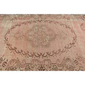 Alfombra de lana Beige antigua de 5,3x8,4 pies, diseño de retazos hecho a mano turco clásico, respaldo de látex para pasillo rectangular de cabecera - Product Image 5