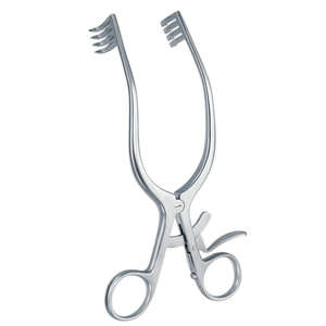 Mollison SR retractor ผู้ใหญ่13ซม. 3x3ง่าม14มม. ลึกเยอรมันโค้งสแตนเลสเครื่องมือผ่าตัดพลาสติก - Product Image 6