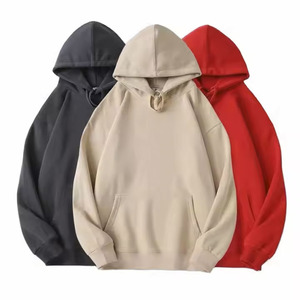 Haute Qualité Coloré 100% Coton Hoodies Logo Personnalisé Uni Épais Poids Lourd Surdimensionné Hoodies Pull Blank Hoodies - Product Image 1