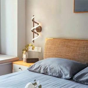 Luz de pared decorativa en espiral para pared, estilo moderno para pasillo, entrada, pasillo, sala de estar, mesita de noche, lámpara de lectura Simple - Product Image 6