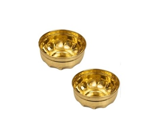 Vente en gros de bols Urli en laiton pour décoration de table, design tendance, décoration de fête de mariage personnalisée, ensemble complet de 2 couleurs fantaisie - Product Image 1