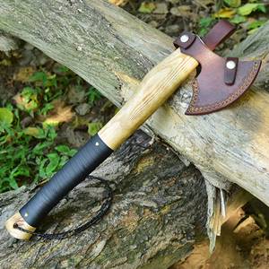 High Quality Customizable Damascus Steel <b>Axe</b> with Wood Handle OEM Design Logo Outdoor <b>Camping</b> Wholesale Good Quality Custom <b>Axes</b> - Product Image 6