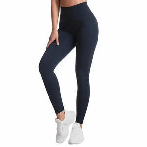 Custom Logo Women's Gym Fitness Yoga Pants High Waist <b>Butt</b> <b>Lift</b> <b>Leggings</b> Elastic Casual Style Knitted Fabric Mid Waist Seamless - Product Image 6