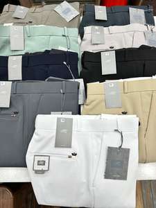 Pantalon habillé en coton coupe ajustée pour hommes, tenue de bureau d'affaires formelle décontractée, toile tissée à fermeture éclair élégante, taille moyenne - Product Image 3