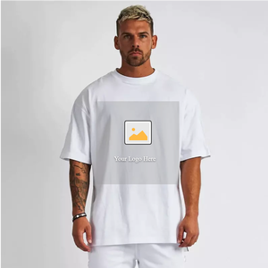 T-shirts surdimensionnés unisexes en mélange de coton de bambou biologique 100% de haute qualité 240 grammes - Product Image 6