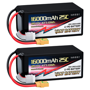 반트 드론 배터리 8S 리포 배터리 29.6V 30.8V 16000mAh <span class=keywords><strong>25C</strong></span>/100C HV FPV 배터리, 7-8인치 400-450mm X8 10인치 드론용 - Product Image 2