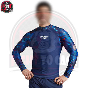 Chemise de compression légère de qualité supérieure pour hommes, vêtements de fitness MMA, rashguard à séchage rapide, manches longues, tissu 220g, FIGHT CAGE - Product Image 5