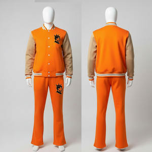 Custom Logo Breathable Tracksuit Outgoing Plain Dyed Heavyweight Hoodies Double Layer 100% Cotton Drop Shoulder Mens Sweatsuits - Product Image 1