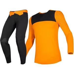 ชุดแข่งรถมอเตอร์ครอสแบบสั่งทำคุณภาพดีที่สุด ดีไซน์ใหม่ทันสมัย กันลมและระบายอากาศได้ดี เสื้อเจอร์ซีย์และกางเกงมอเตอร์ไซค์แบบพิมพ์ลาย - Product Image 1