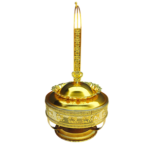 Calentador de Comida de Acero Inoxidable de Lujo con Soporte Decorativo y Tapa de Cúpula - Product Image 3