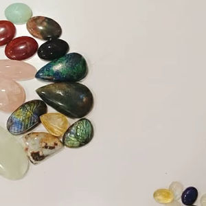 Pierres précieuses en vrac de haute qualité, cabochons à dos plat, demi-ovales, agate naturelle, jaspe, jade, cristal, lapis-lazuli, 20% de réduction et cadeau du Nouvel An - Product Image 3