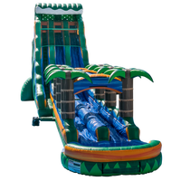 Toboggan aquatique gonflable de qualité commerciale pour adultes, idéal pour les fêtes et la location, certifié CE, garantie 3 ans, usage maximal en extérieur.