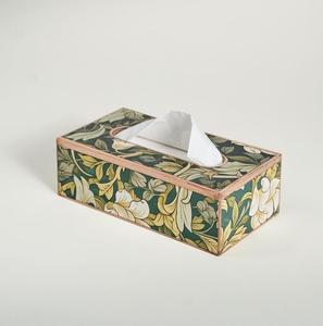 Caja de pañuelos de madera esmaltada de diseño personalizado al por mayor, dispensador decorativo de pañuelos para branding y venta minorista - Product Image 3