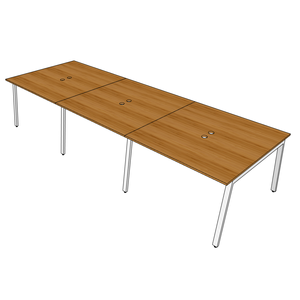 BFATB013-แอตันแบมบูโต๊ะกลุ่ม 6 ชิ้น ดีไซน์ทันสมัย ขาเหล็กขนาด 360x120 ซม. ประกอบเสร็จแล้ว - Product Image 6