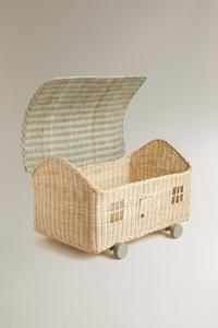 Cestas de Mimbre con Ruedas, Diseño Moderno y Encantador, Cestas de Mimbre de Alta Calidad con Ruedas para Niños, Hechas en Vietnam - Product Image 2