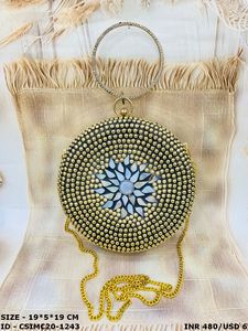 Artesanos indios hechos a mano impresionantes embragues de noche de Metal de mosaico para mujeres accesorio de monedero de hierro para fiestas eventos especiales - Product Image 3