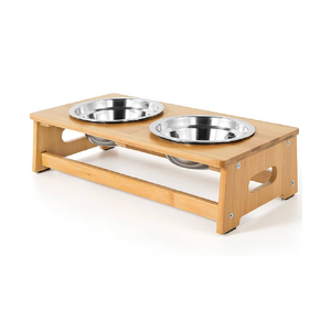 Mangeoire OEM en métal à double bol personnalisée pour animaux de compagnie Vente en gros Fournisseur de produits d'alimentation pour animaux de compagnie en acier inoxydable d'Inde - Product Image 1