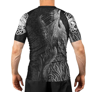 Rashguard de lutte personnalisé en polyester 100% avec impression par sublimation pour hommes, plusieurs couleurs, haute qualité, respirant - Product Image 5
