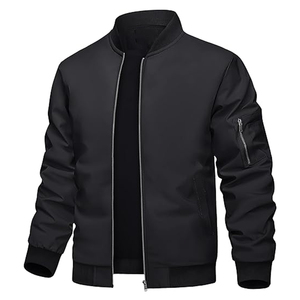 Veste bomber d'hiver sur mesure de haute qualité en gros pour hommes, taille plus, doudoune, lettres, laine, bras en toile, imperméable, vintage - Product Image 1