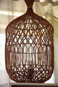 Portavelas de ratán tejido a mano moderno del fabricante artesanal de Vietnam King, farol de bambú, Material de jacinto de agua Natural al por mayor - Product Image 3